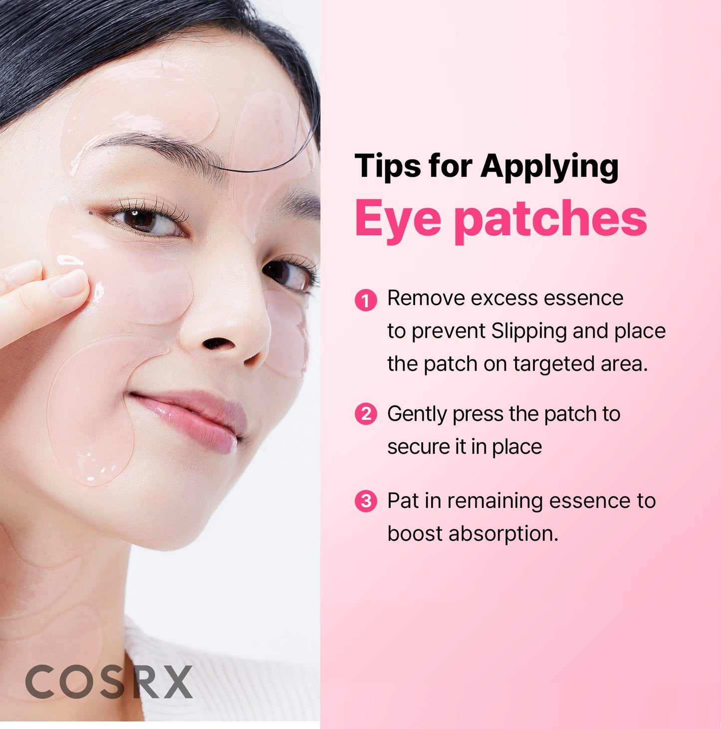 COSRX Pink Peptides Eye Patch: Banish Puffy Eyes & Dark Circles