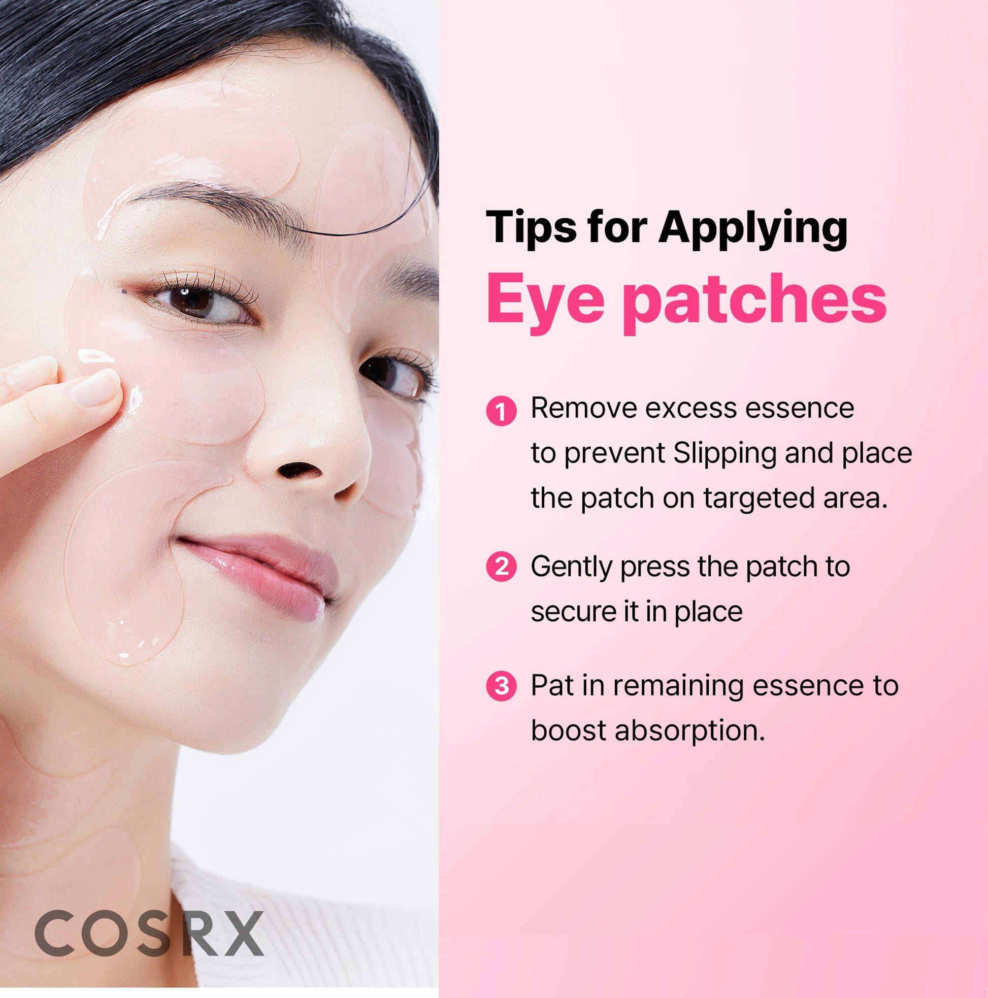 COSRX Pink Peptides Eye Patch: Banish Puffy Eyes & Dark Circles