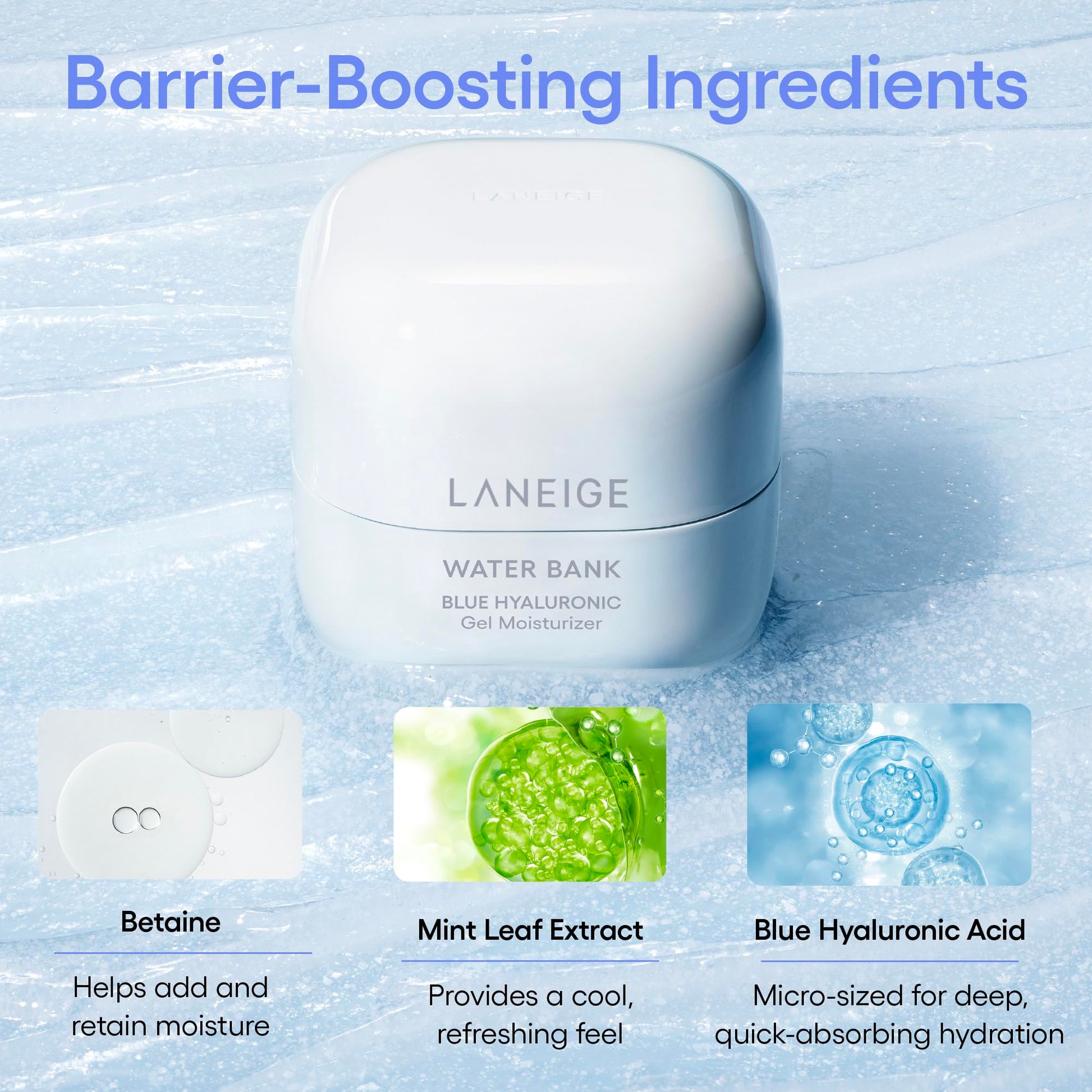 LANEIGE Water Bank Gel: Hydrating Mini Moisturizer with Mint