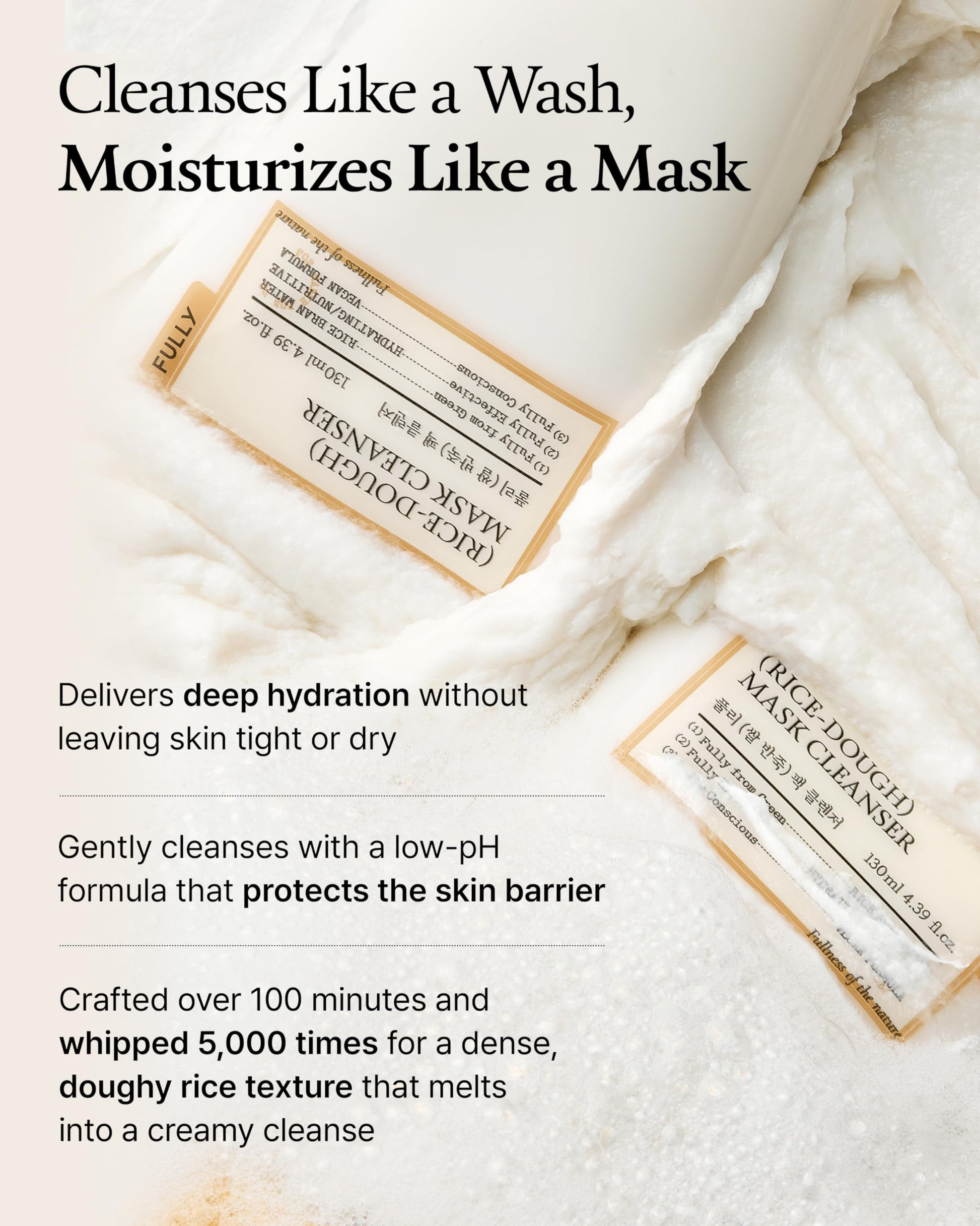Hydrating Rice-Dough Mask Cleanser for Dry & Sensitive Skin