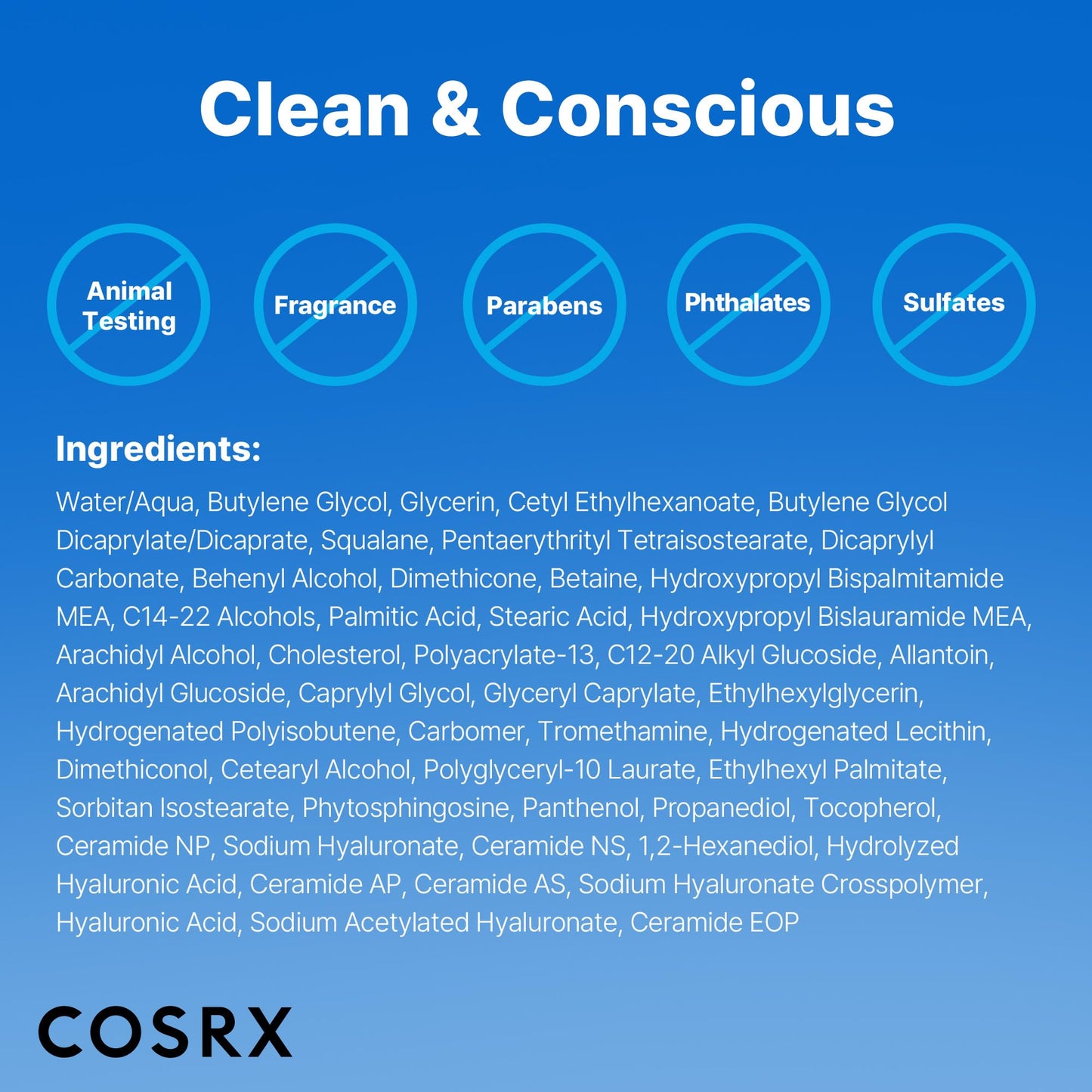 COSRX Ceramide Moisturizer: 7 Ceramides & Hyaluronic Acid