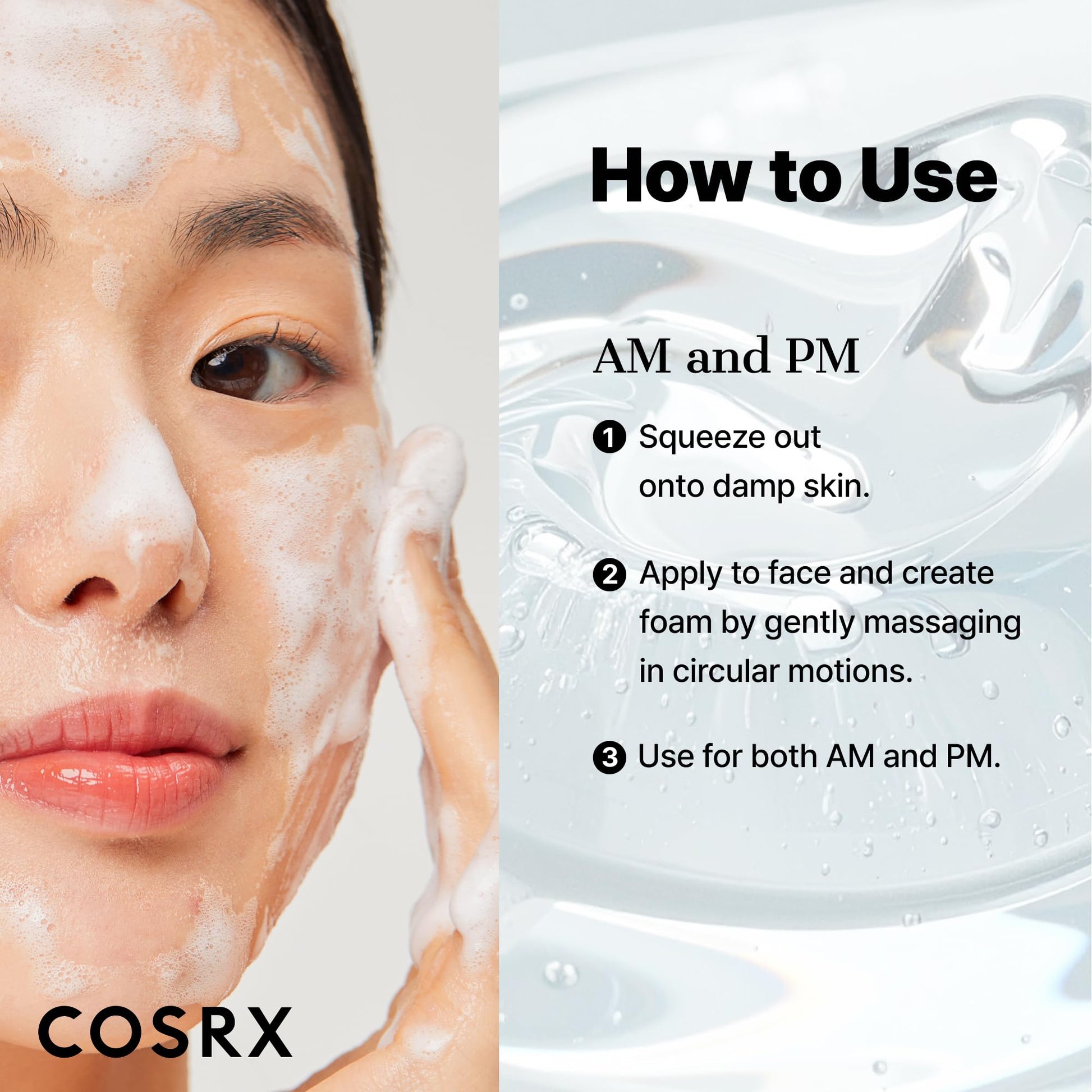 COSRX Low pH Gel Cleanser - BHA Face Wash for Sensitive Skin