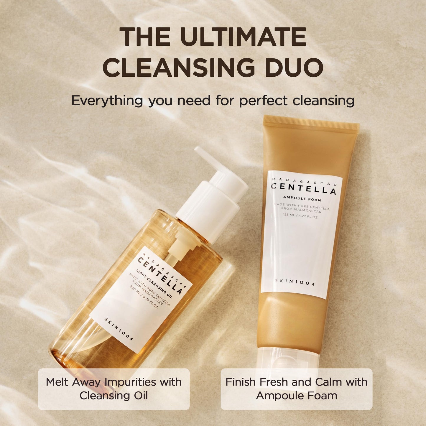 Centella Ampoule Foam: Korean Cleanser & Makeup Remover 4.23oz