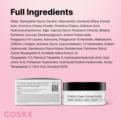 COSRX Pink Peptides Eye Patch: Banish Puffy Eyes & Dark Circles