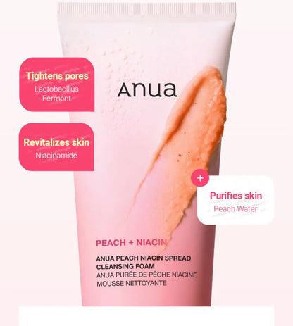 Anua Peach Niacin Spread Cleansing Foam 150ml
