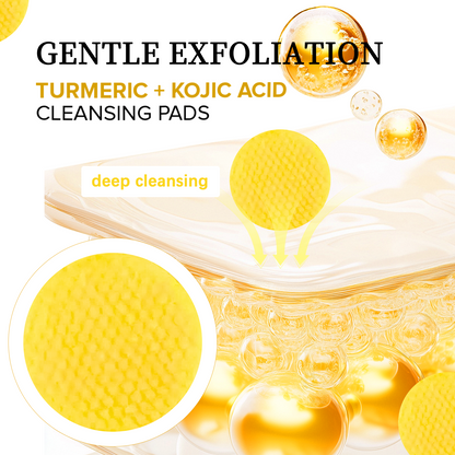 Turmeric Kojic Acid Cleansing Pads: Shrink Pores & Brighten