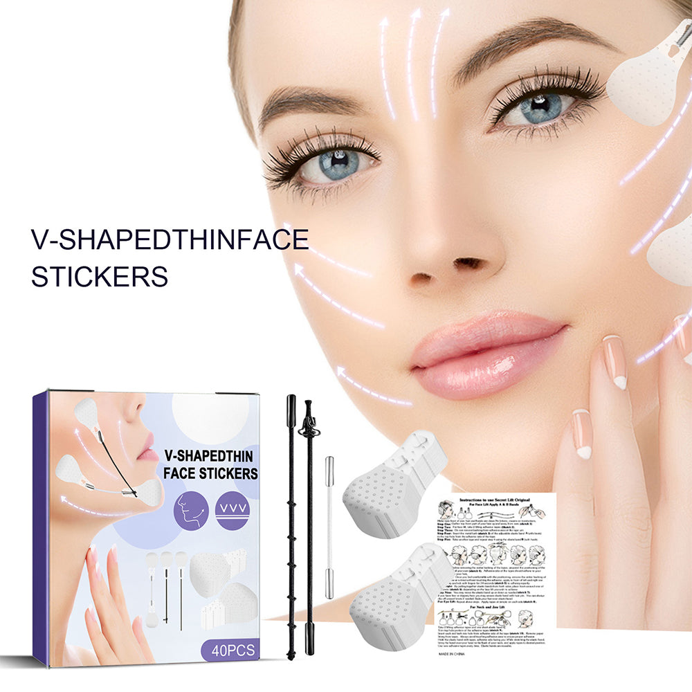 Instant Face Lift Stickers - 40Pcs, Invisible & Waterproof