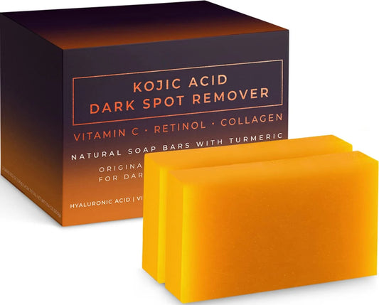 Kojic Acid Dark Spot Soap with Collagen and Retinol - Handmade Skin Brightening Care