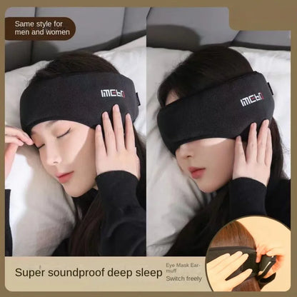 Warm Plush Earmuff Sleep Mask - Relaxing Eye Cover