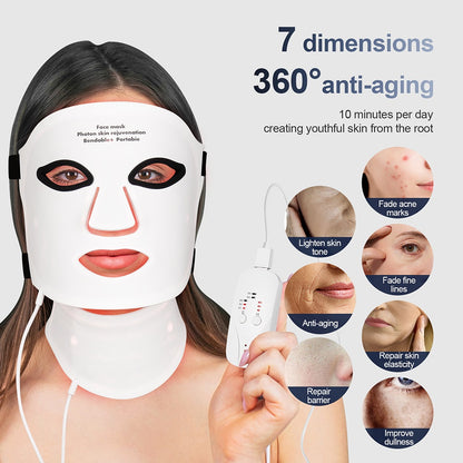 Silicone LED Mask 7-Color Therapy for Youthful Skin