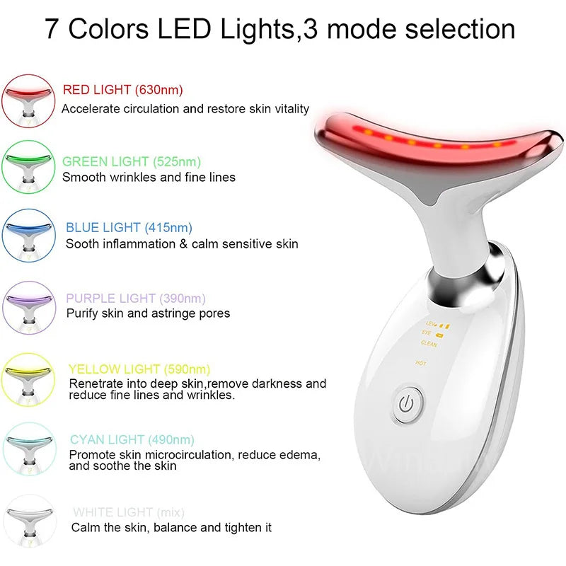 Anti-Wrinkle Facial Massager: 7 Colors Skin Tightening Device