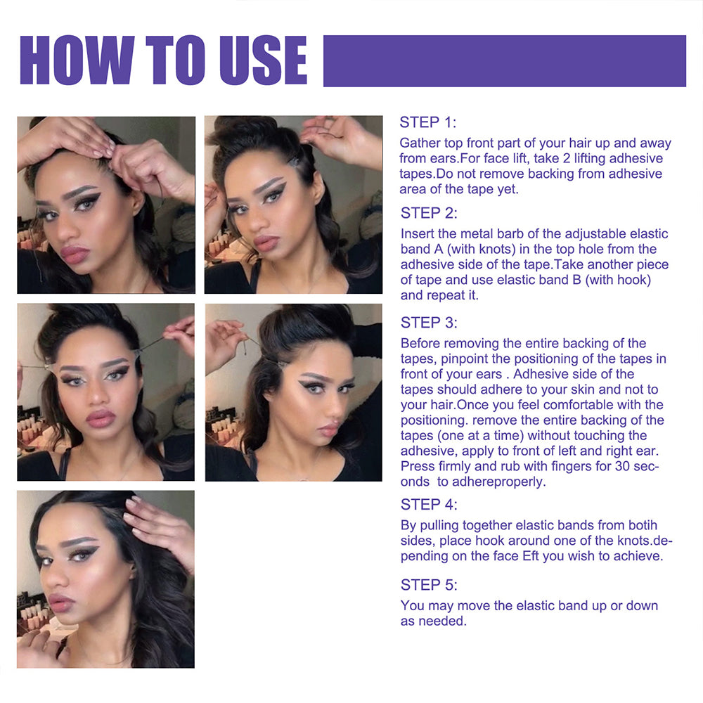 Instant Face Lift Stickers - 40Pcs, Invisible & Waterproof