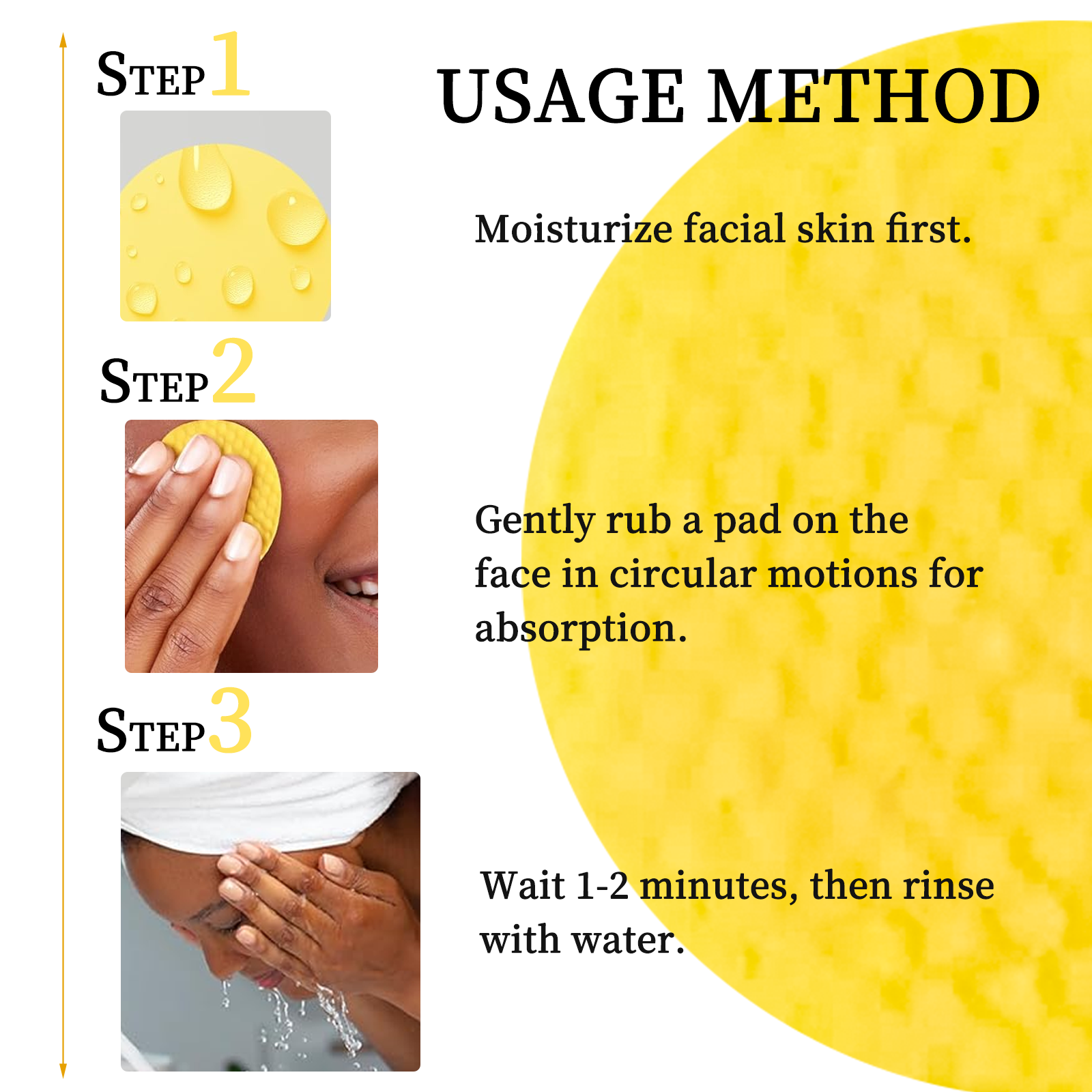 Turmeric Kojic Acid Cleansing Pads: Shrink Pores & Brighten