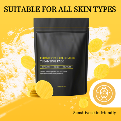 Turmeric Kojic Acid Cleansing Pads: Shrink Pores & Brighten