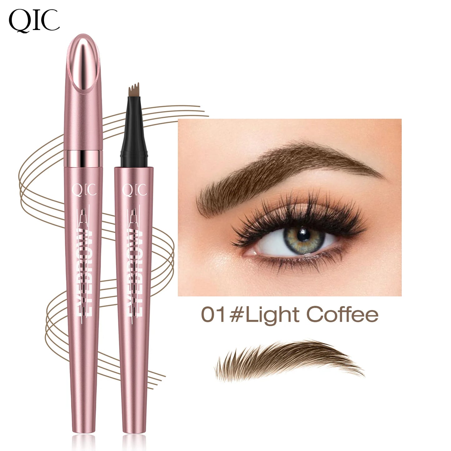 Liquid Eyebrow Pen - Tattoo-Effect, Brown & Black